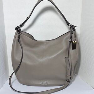 Coach Leather Nomad Glovetanned Hobo Shoulder Bag - Grey